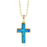 Aviana Opal Topaz Cross Pendant Pendant Island by Koa Nani Gold Vermeil Original Small