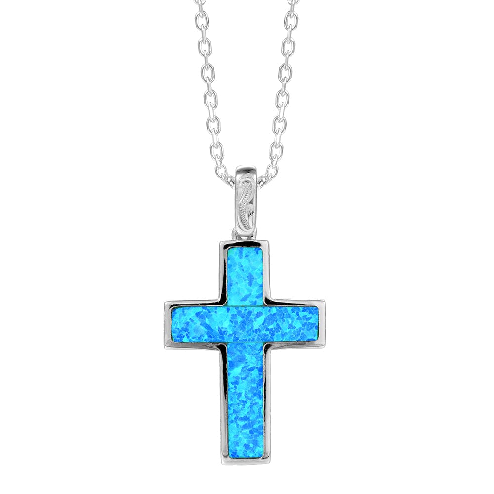 Aviana Opal Topaz Cross Pendant Pendant Island by Koa Nani Sterling Silver Original Large