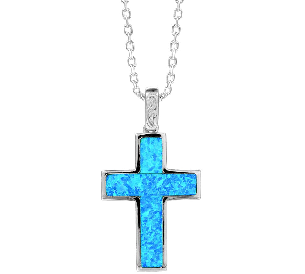 Aviana Opal Topaz Cross Pendant Pendant Island by Koa Nani Sterling Silver Original Large