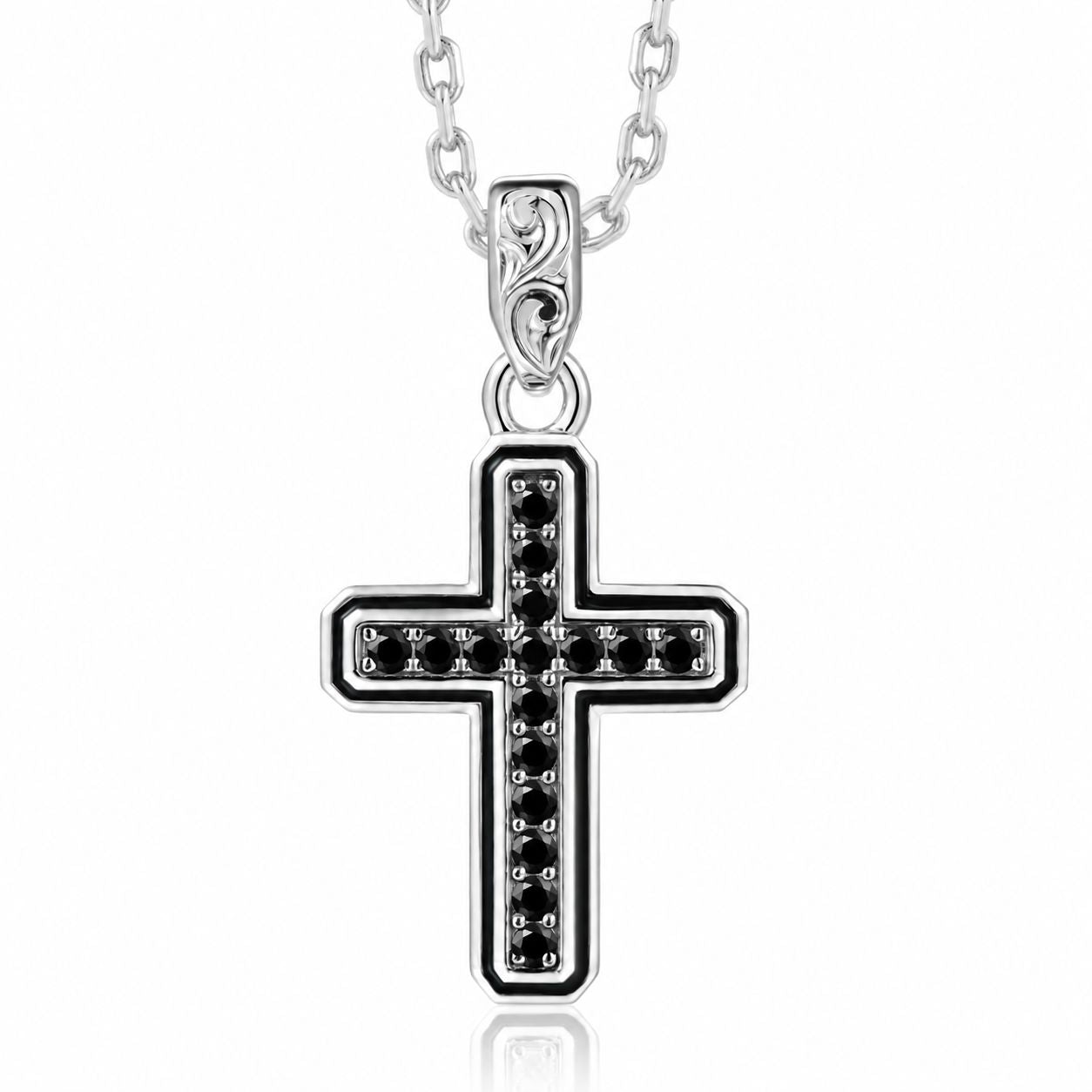 Black Diamond Cross Pendant Pendant Island by Koa Nani 