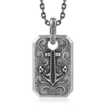 Black Diamond Engraved Anchor Plaque Pendant Pendant Island by Koa Nani 