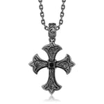 Black Diamond Engraved Cross Pendant Pendant Island by Koa Nani 