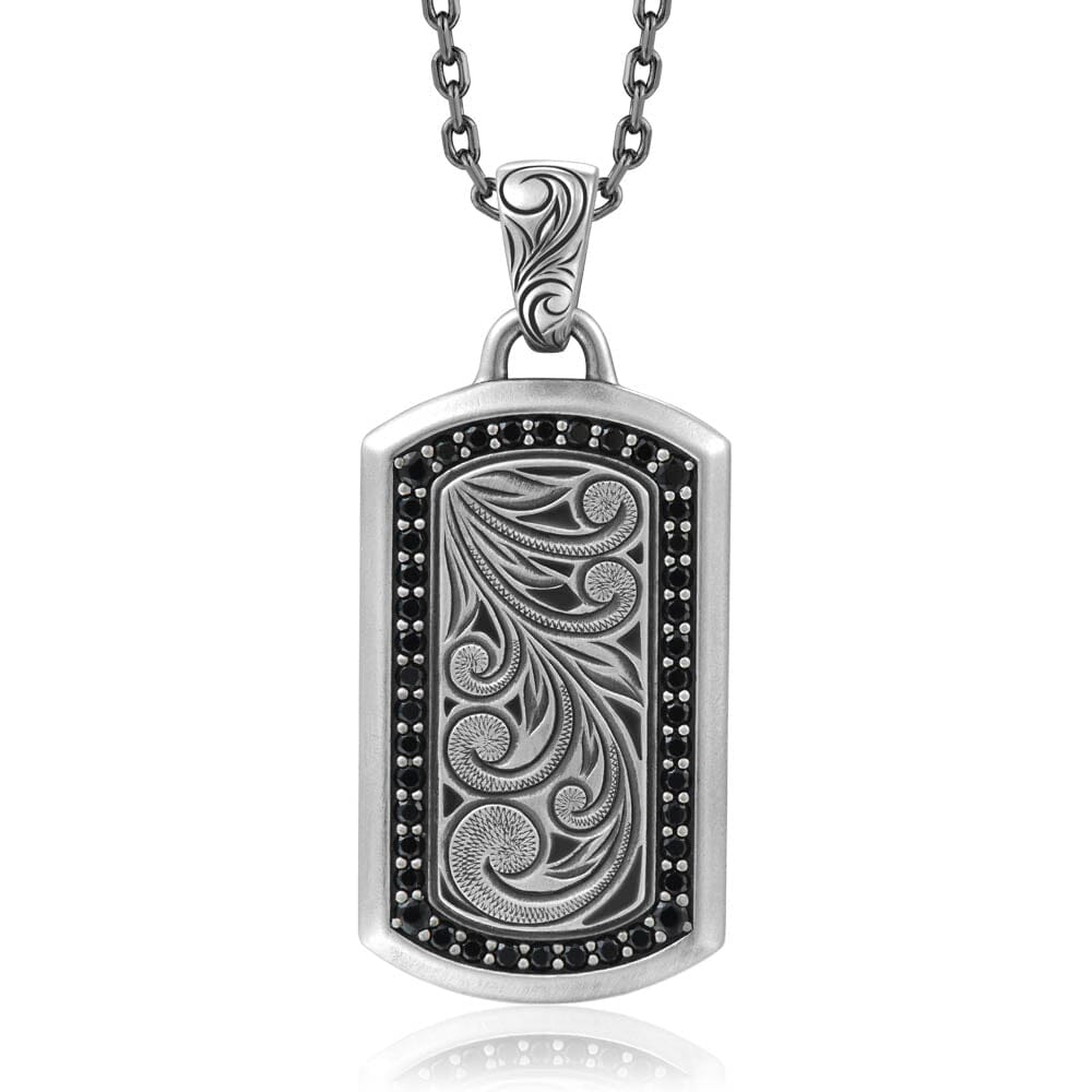 Black Diamond Hapuu Nocturne Plaque Pendant Pendant Island by Koa Nani 