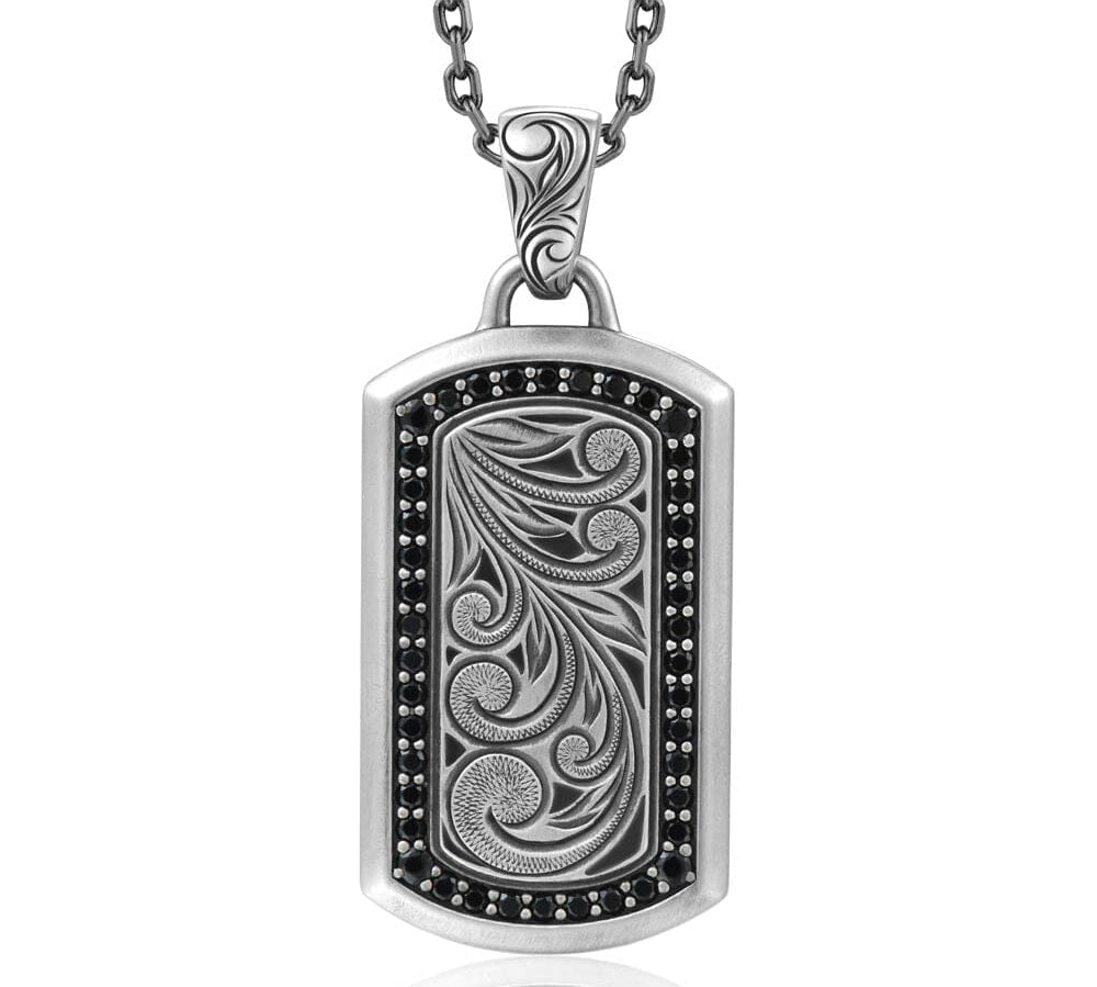 Black Diamond Hapuu Nocturne Plaque Pendant Pendant Island by Koa Nani 