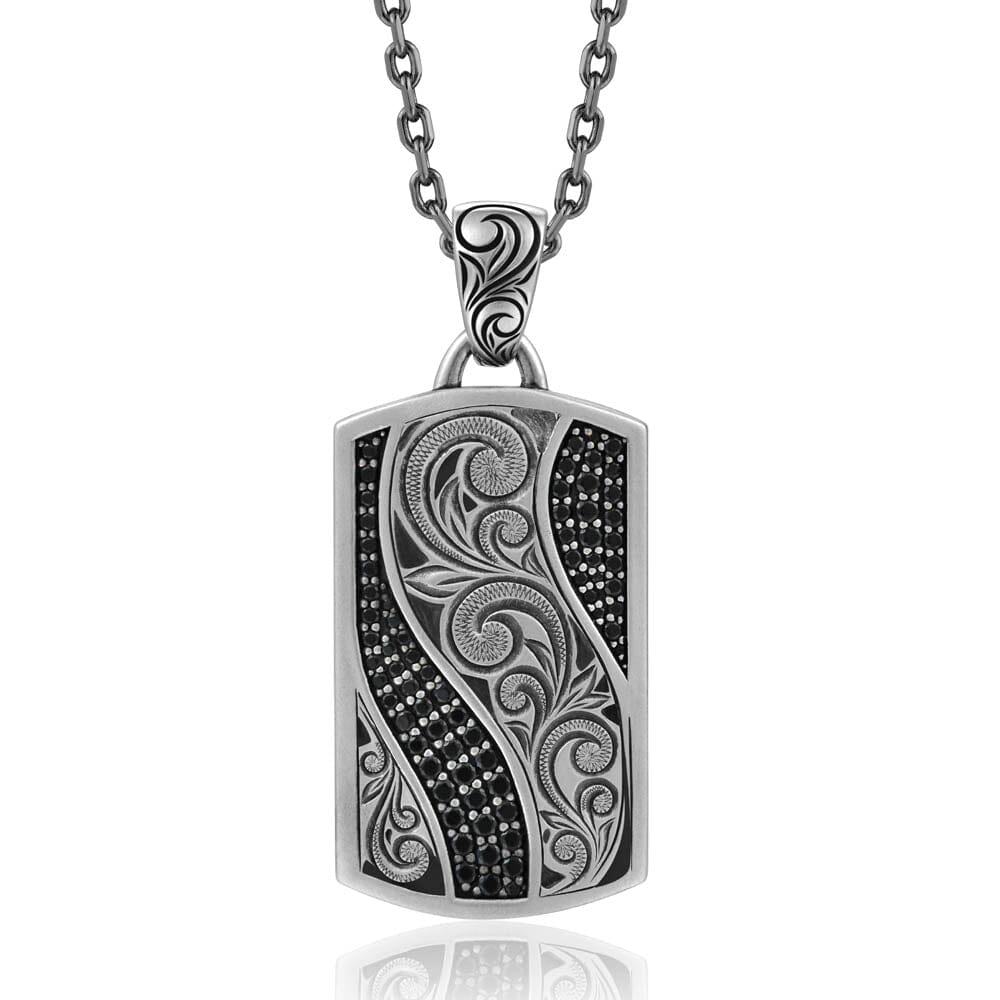 Black Diamond Nalu Nocturne Plaque Pendant Pendant Island by Koa Nani 
