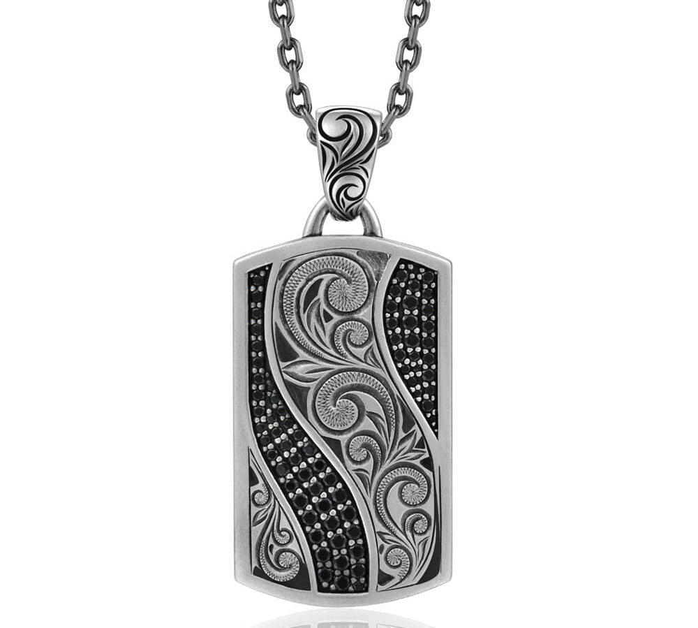 Black Diamond Nalu Nocturne Plaque Pendant Pendant Island by Koa Nani 