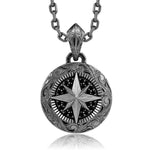 Black Diamond Nocturne Compass Medallion Necklace Island by Koa Nani 