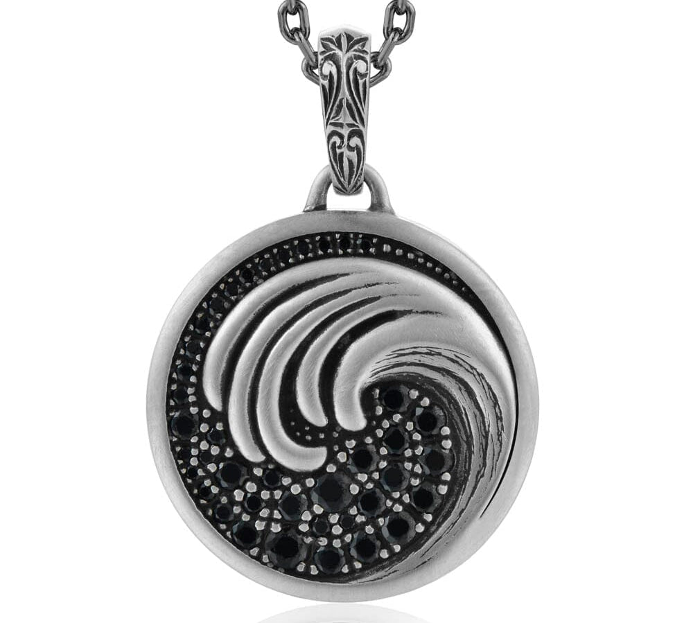 Black Diamond Nocturne Wave Pendant Pendant Island by Koa Nani 