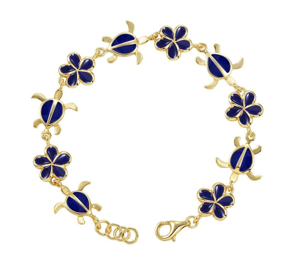 Blue Ginger Pua and Honu Bracelet Bracelet Island by Koa Nani 