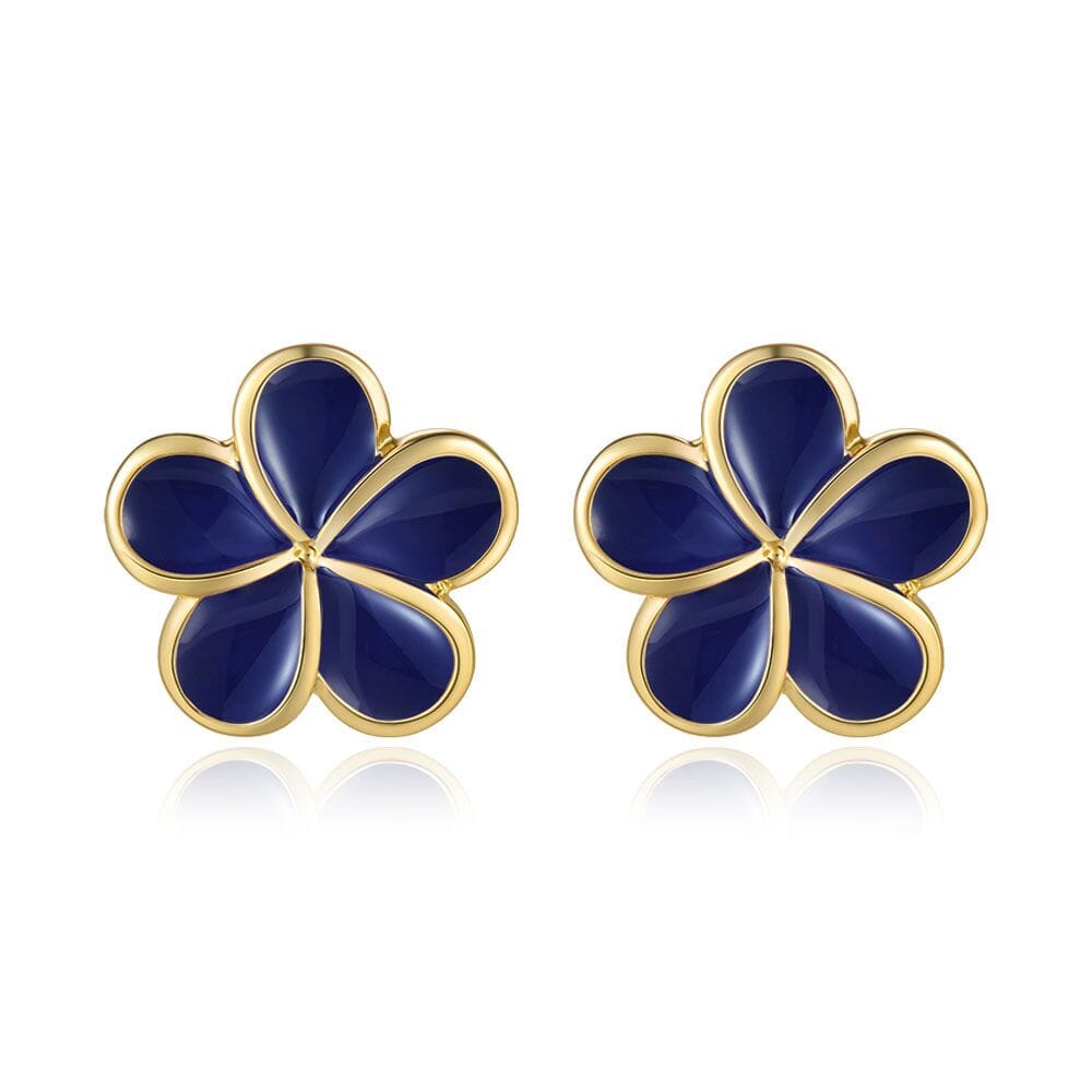 Blue Ginger Pua Melia Stud Earrings Earrings Island by Koa Nani 14mm 