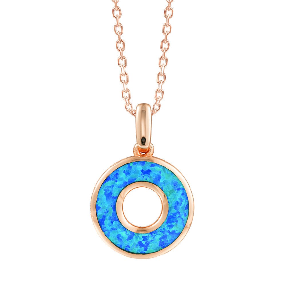 Calista Opal Ring Pendant Pendant Island by Koa Nani Rose Gold Vermeil 