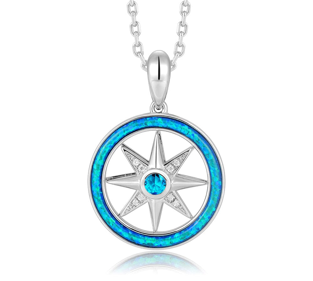 Compass Spinner Pendant with Prismé Opal Pendant Island by Koa Nani 