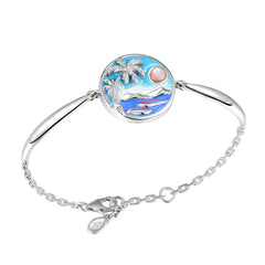 Diamond Head Bracelet w/ Pink Mother of Pearl Bracelet Island by Koa Nani 
