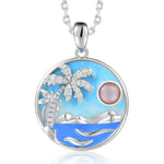 Diamond Head Pendant w/ Pink Mother of Pearl Pendant Island by Koa Nani 