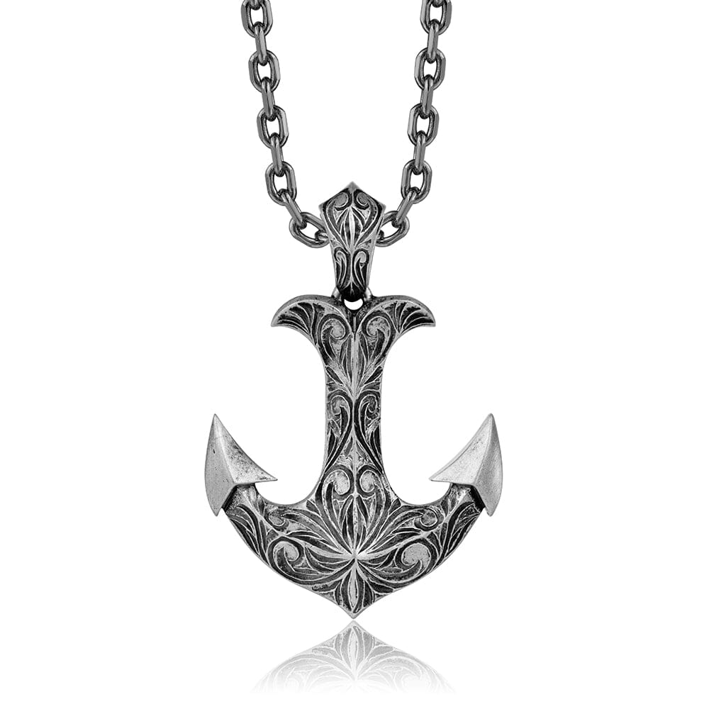 Engraved Anchor Pendant Pendant Island by Koa Nani 