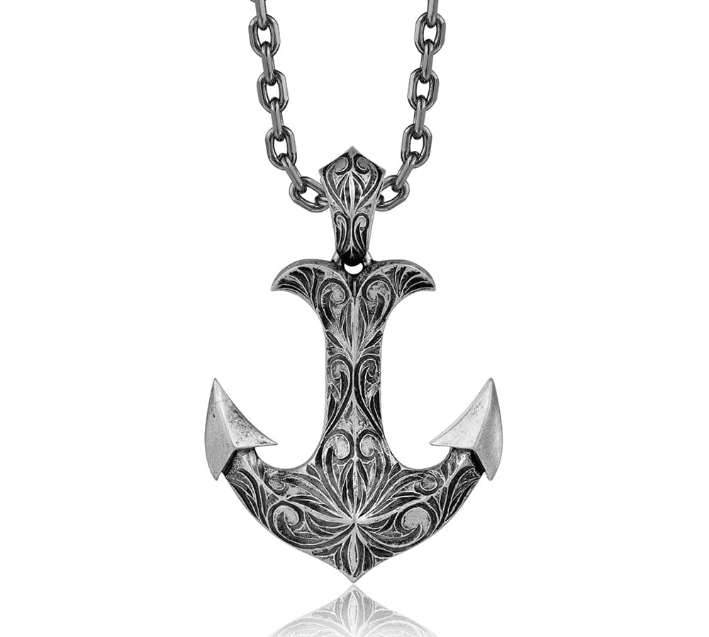 Engraved Anchor Pendant Pendant Island by Koa Nani 