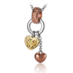 Engraved Heart Charm Pendant Pendant Island by Koa Nani Tricolor 