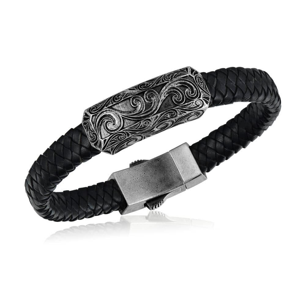 Engraved Leather Bracelet Bracelet Island by Koa Nani 