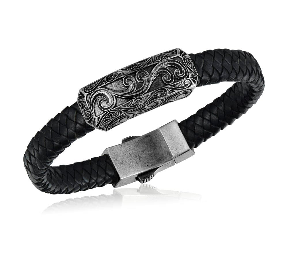 Engraved Leather Bracelet Bracelet Island by Koa Nani 
