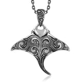 Engraved Nocturne Manta Ray Pendant Pendant Island by Koa Nani 