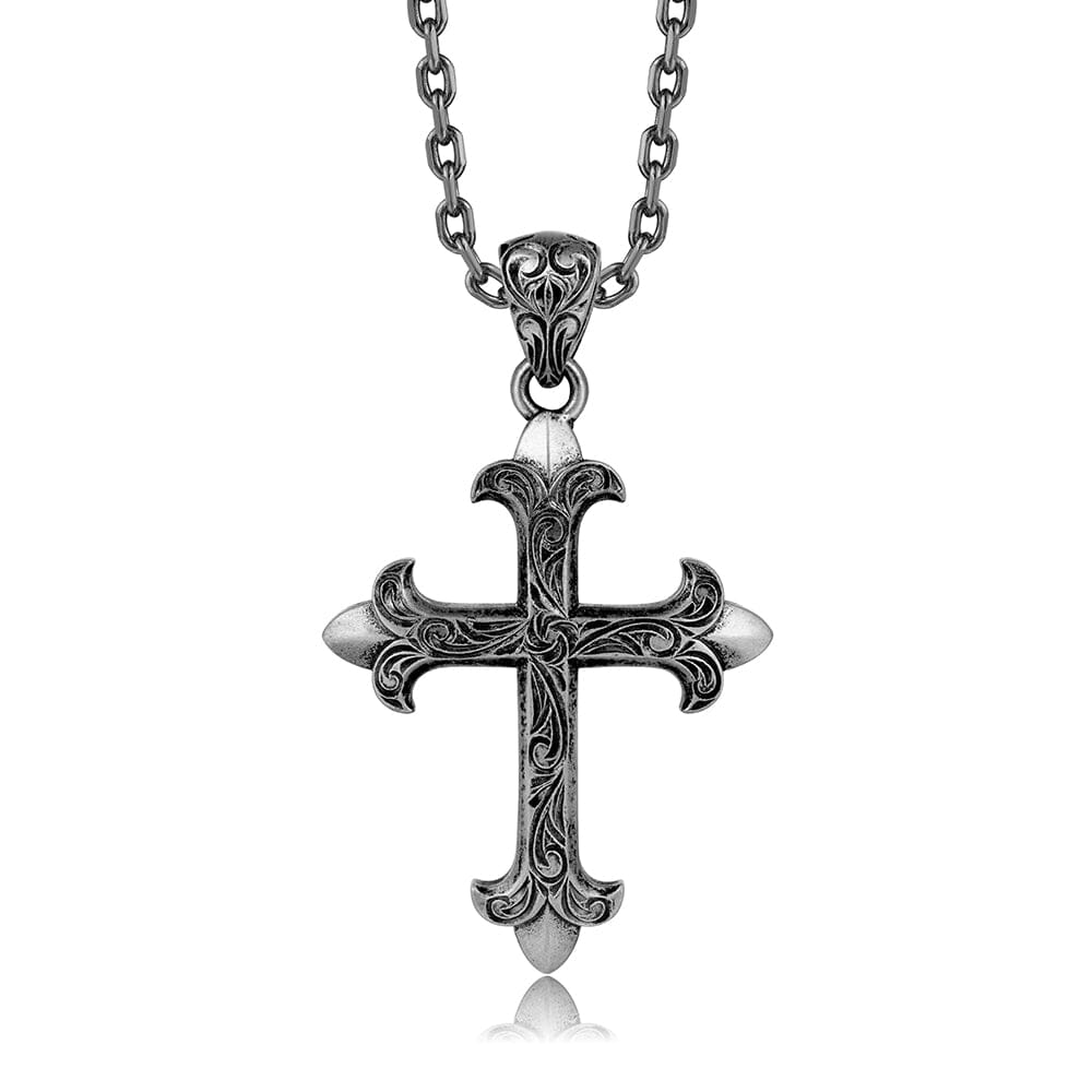 Engraved Regal Nocturne Cross Pendant Pendant Island by Koa Nani 