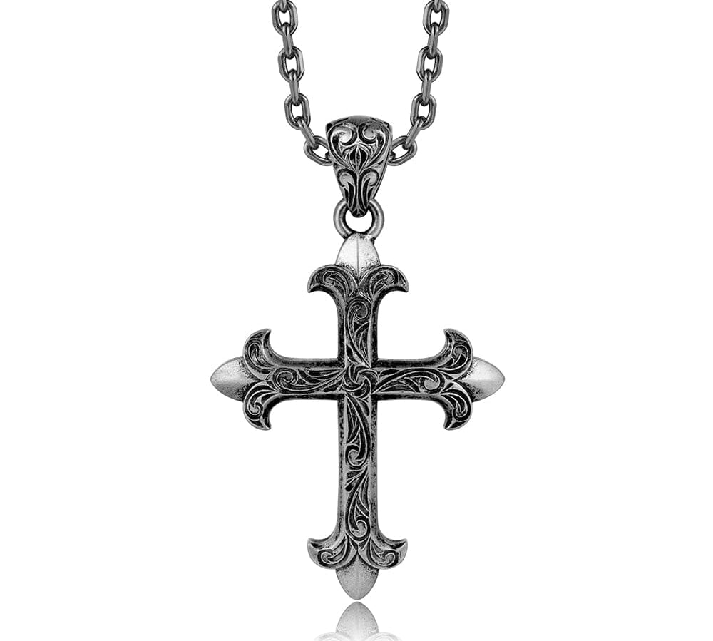 Engraved Regal Nocturne Cross Pendant Pendant Island by Koa Nani 