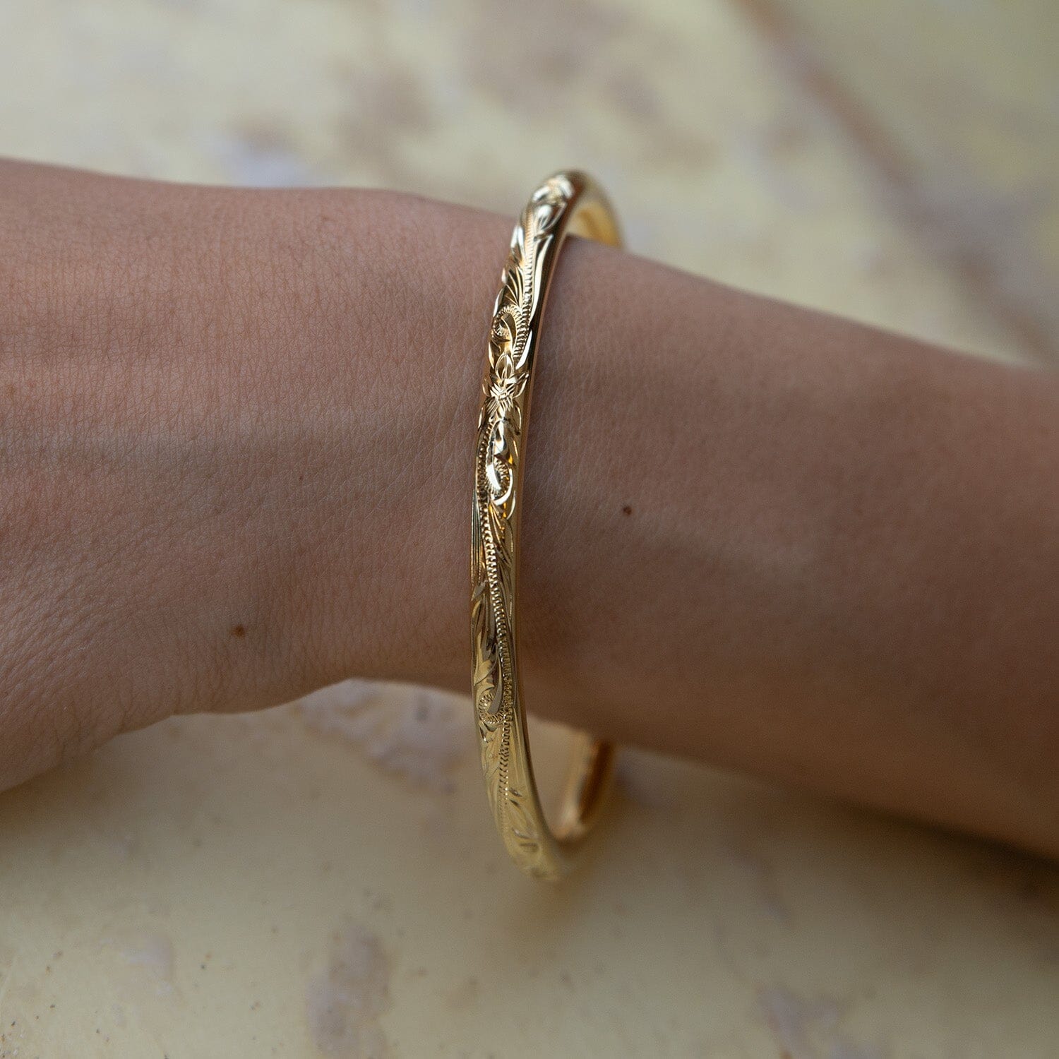 Engraved Round Bangle Bangle Island by Koa Nani 