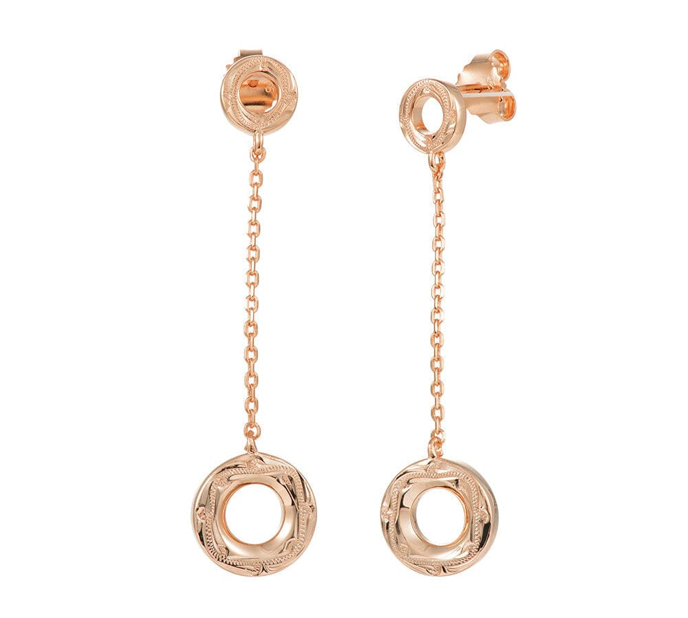 Evania Circle Drop Earrings Earrings Island by Koa Nani Rose Gold Vermeil 