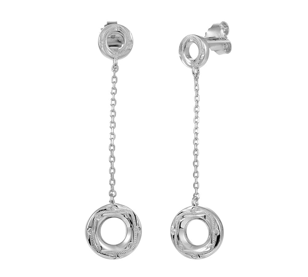 Evania Circle Drop Earrings Earrings Island by Koa Nani Sterling Silver 