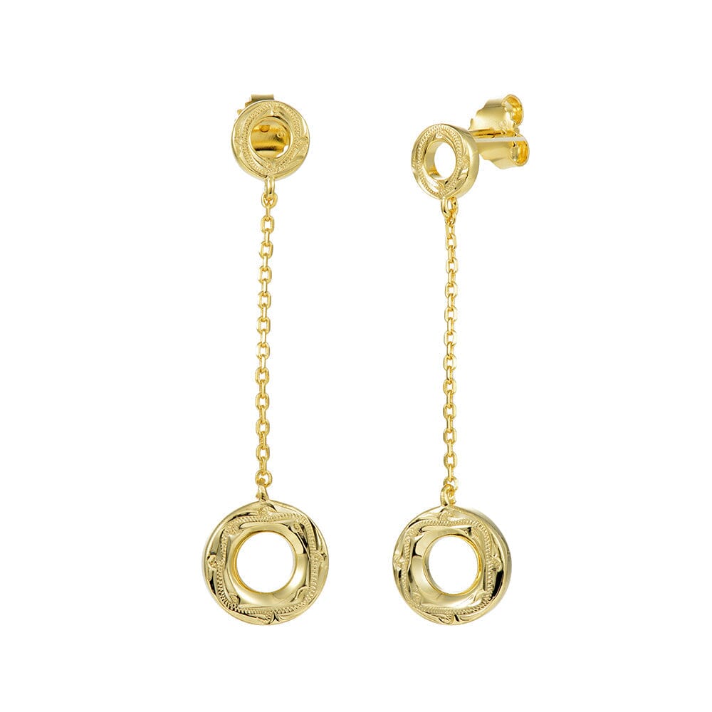 Evania Circle Drop Earrings Earrings Island by Koa Nani Gold Vermeil 