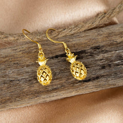 Gold Vermeil Pineapple Earrings Earrings Island by Koa Nani 