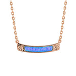 Hulali Honu Engraved Opal Necklace Necklace Island by Koa Nani Rose Gold Vermeil 