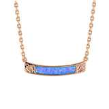 Hulali Honu Engraved Opal Necklace Necklace Island by Koa Nani Rose Gold Vermeil 