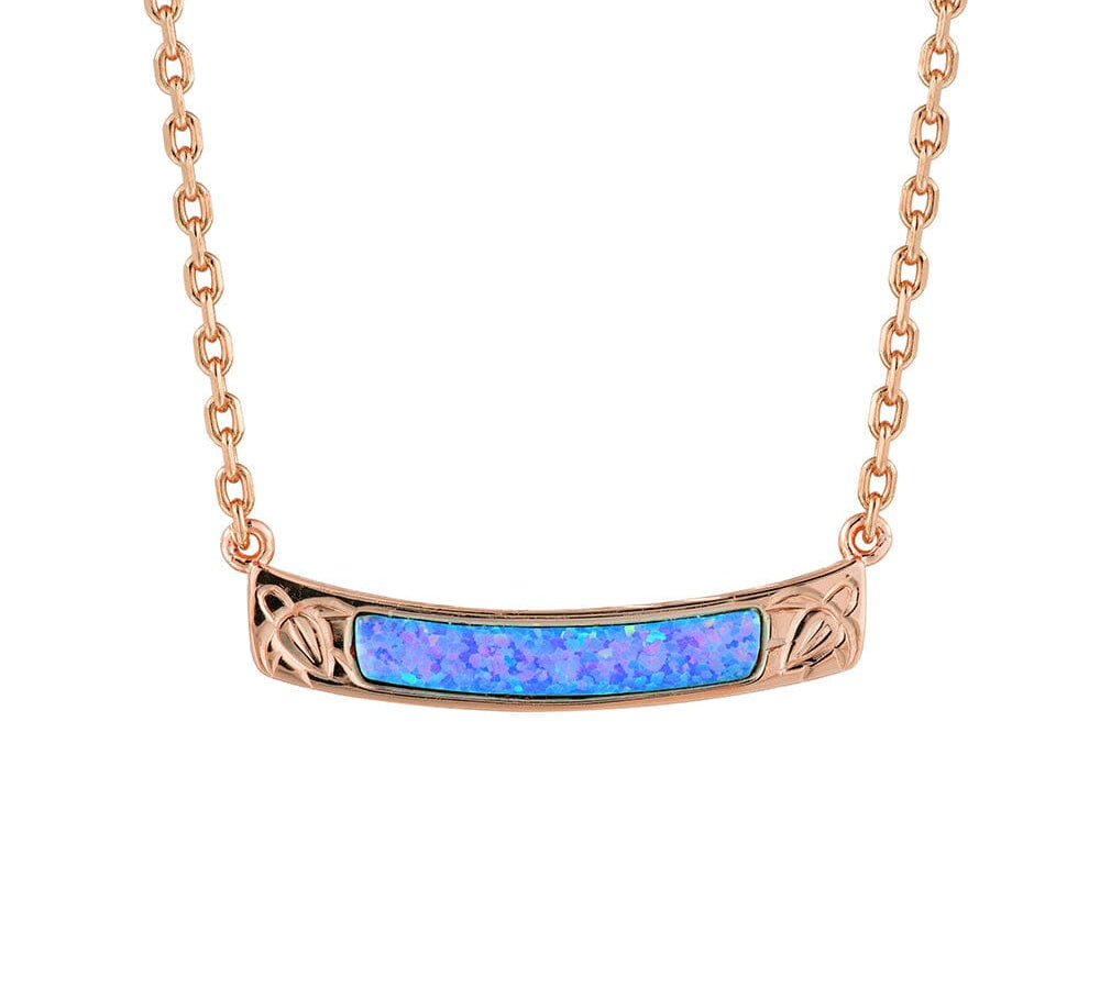 Hulali Honu Engraved Opal Necklace Necklace Island by Koa Nani Rose Gold Vermeil 