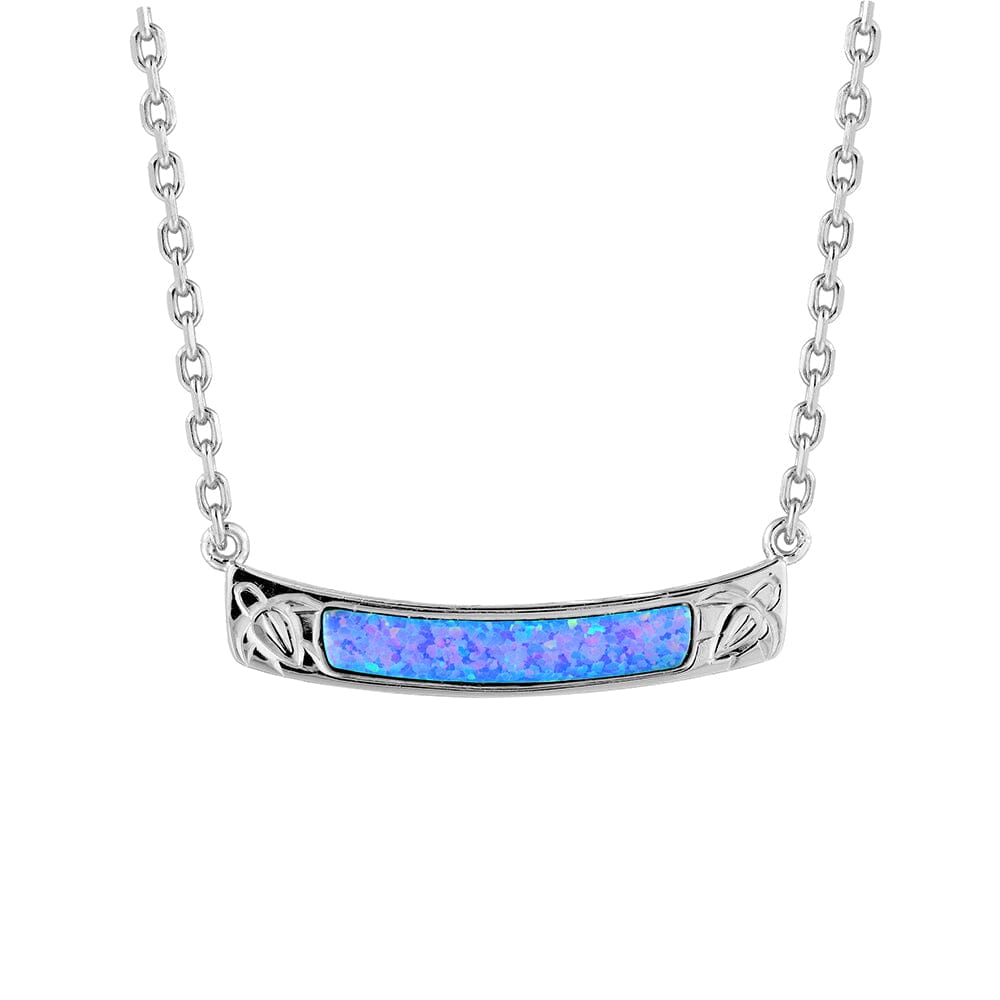 Hulali Honu Engraved Opal Necklace Necklace Island by Koa Nani Sterling Silver 