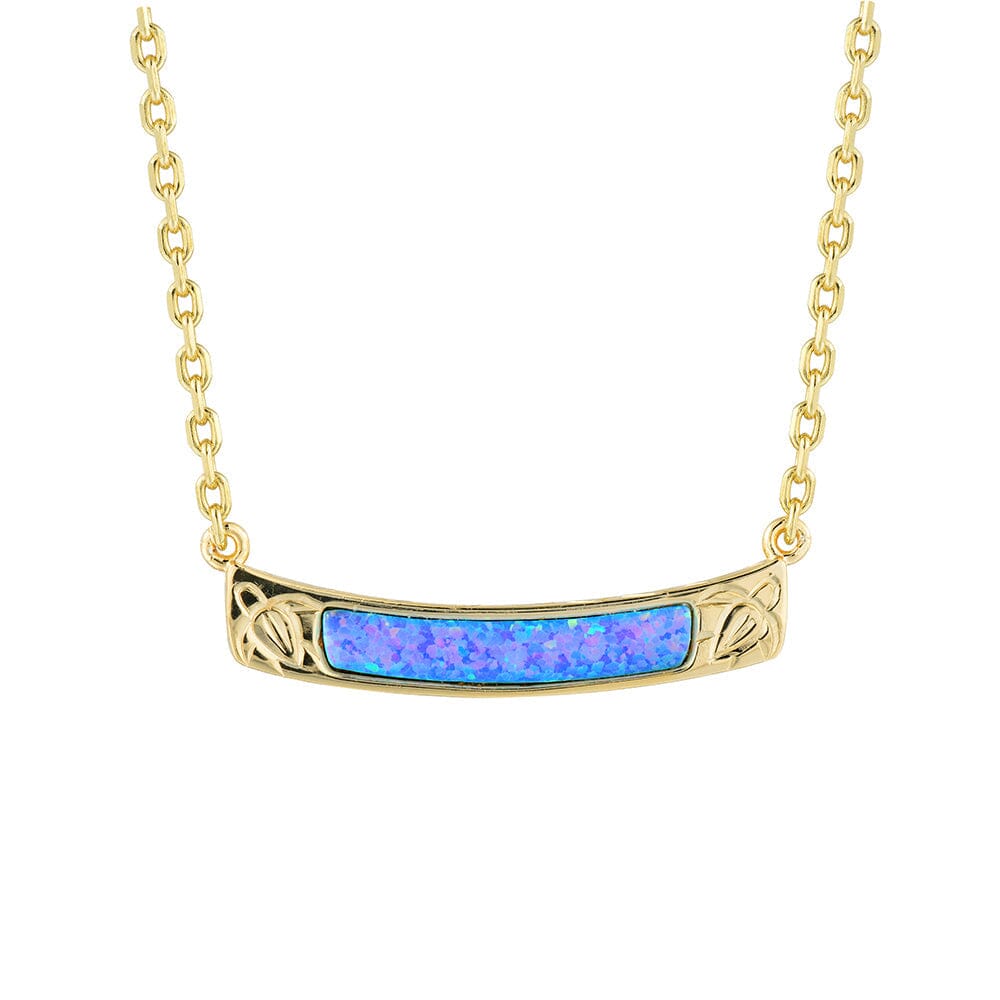 Hulali Honu Engraved Opal Necklace Necklace Island by Koa Nani Gold Vermeil 