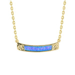 Hulali Honu Engraved Opal Necklace Necklace Island by Koa Nani Gold Vermeil 