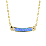 Hulali Honu Engraved Opal Necklace Necklace Island by Koa Nani Gold Vermeil 