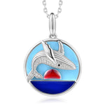 Humpback Whale Pendant w/ Enamel Pendant Island by Koa Nani 