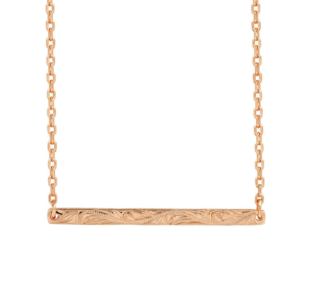 ‘Iliahi Bar Necklace Necklace Island by Koa Nani Rose Gold Vermeil Style 1 