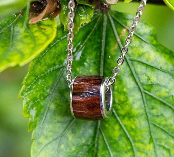 Koa Wood Barrel Pendant Pendant Island by Koa Nani 8mm 