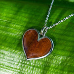 Koa Wood Heart Reversible Pendant Pendant Island by Koa Nani Extra Large 