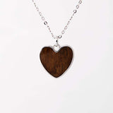 Koa Wood Heart Reversible Pendant Pendant Island by Koa Nani Medium 