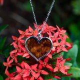 Koa Wood Heart Reversible Pendant Pendant Island by Koa Nani Small 