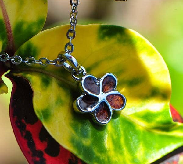 Koa Wood Plumeria Pendant Pendant Island by Koa Nani 17mm 