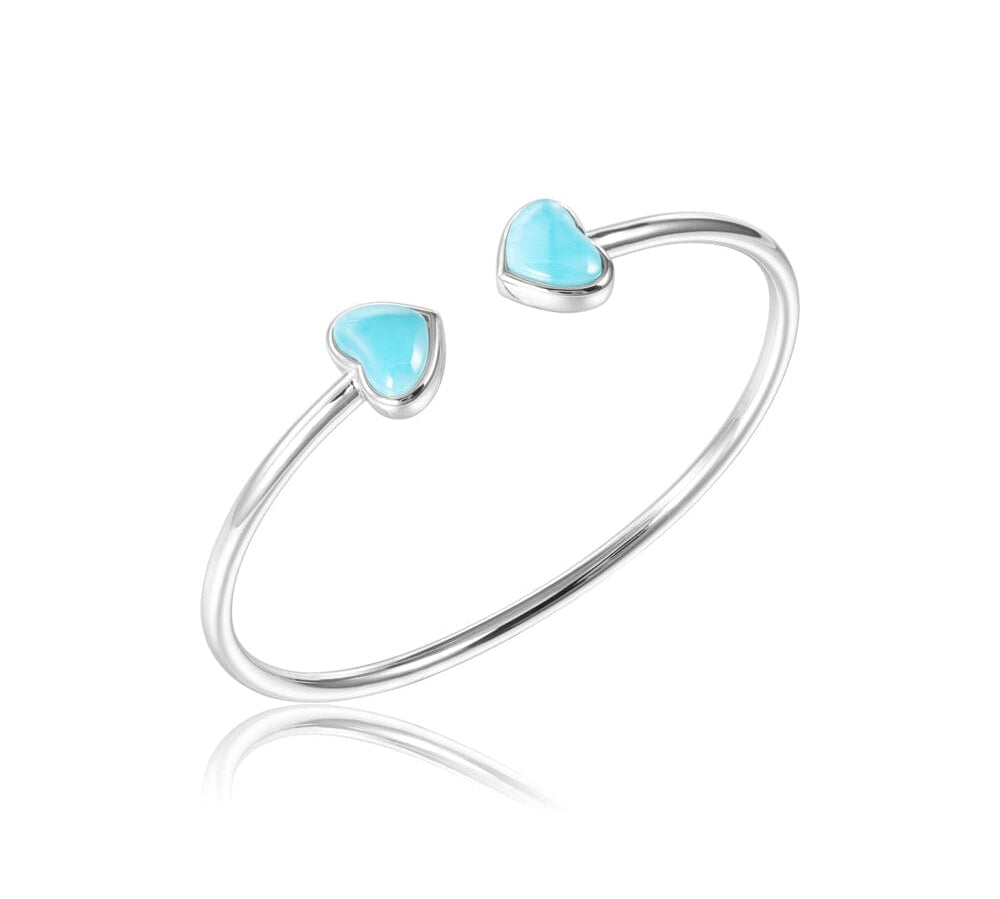 Larimar Aloha Heart Sleek Bangle Bangle Island by Koa Nani 