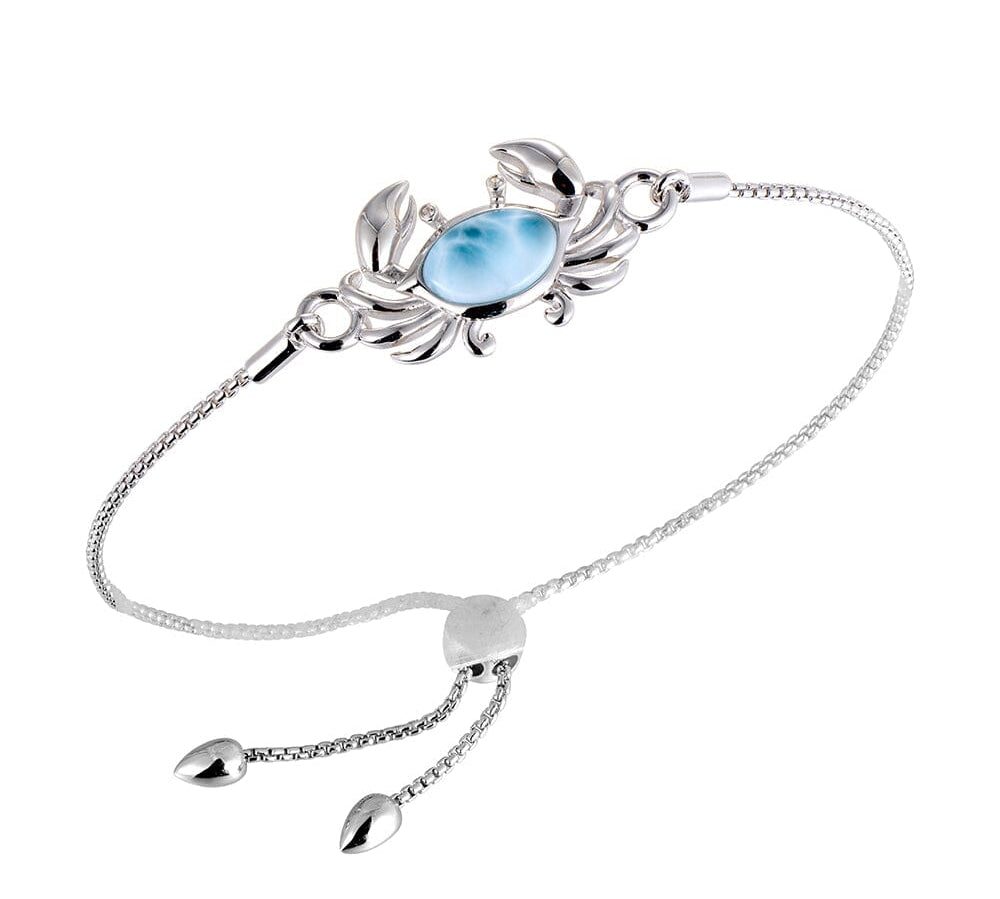 Larimar Atlantic Blue Crab Bolo Bracelet Bracelet Island by Koa Nani 