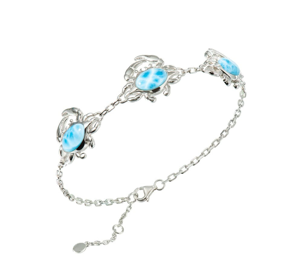 Larimar Atlantic Blue Crab Bracelet Bracelet Island by Koa Nani 