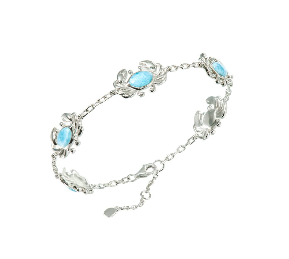Larimar Atlantic Blue Crab Charm Bracelet Bracelet Island by Koa Nani 