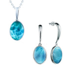 Larimar Full Moon Pendant & Earrings Set Other Island by Koa Nani 